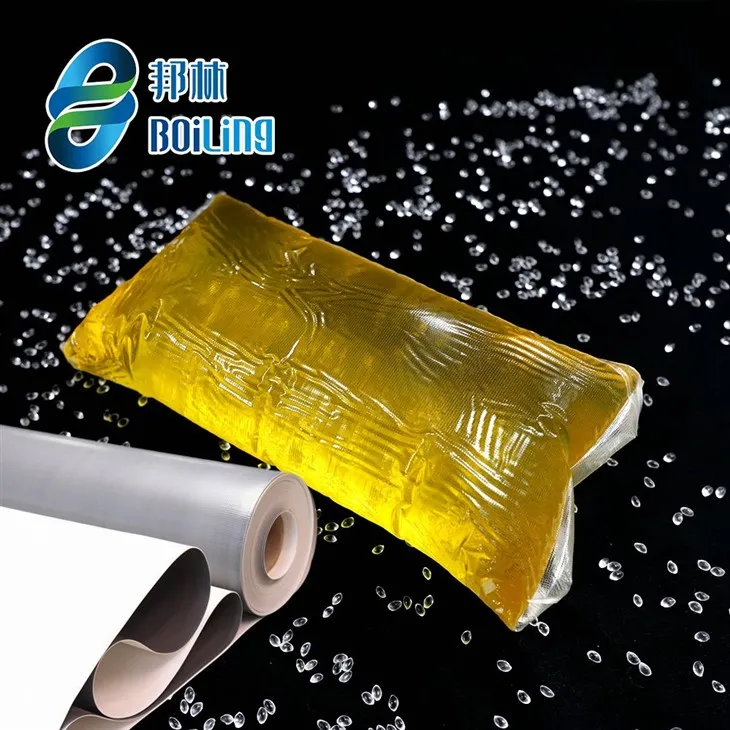 TPO suv o'tkazmaydigan qatlam materiallari uchun PSA issiq eritma yopishtiruvchi