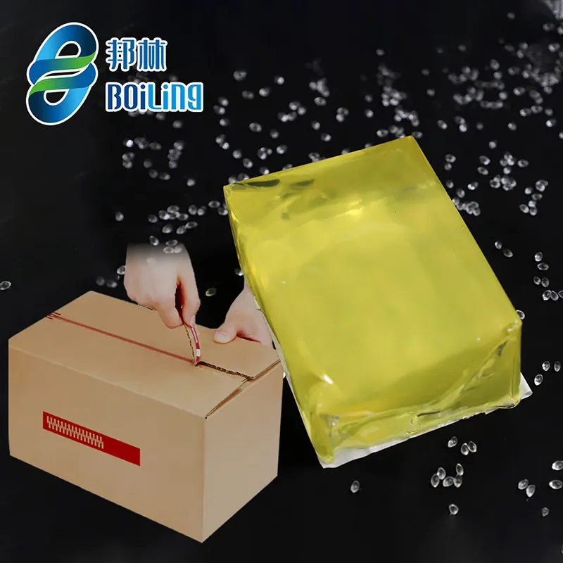 O'z-o'zidan yopishqoq kartonli issiq eritma yopishtiruvchi